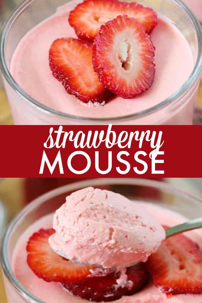 Strawberry Mousse - This light, fluffy strawberry dessert screams summer. Top more sweet treats with this delicious mousse or enjoy it alone.