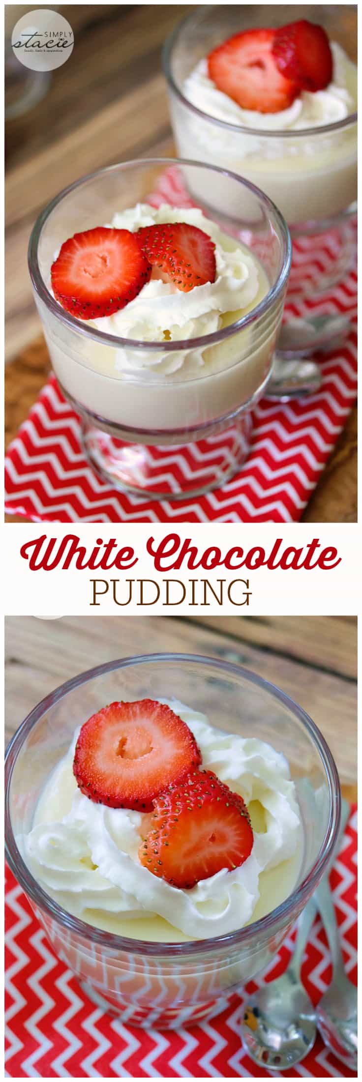 White Chocolate Pudding - White chocolate fans rejoice! Simple and sweet, this pudding goes so well with fresh fruit or served solo for a mid-day treat.