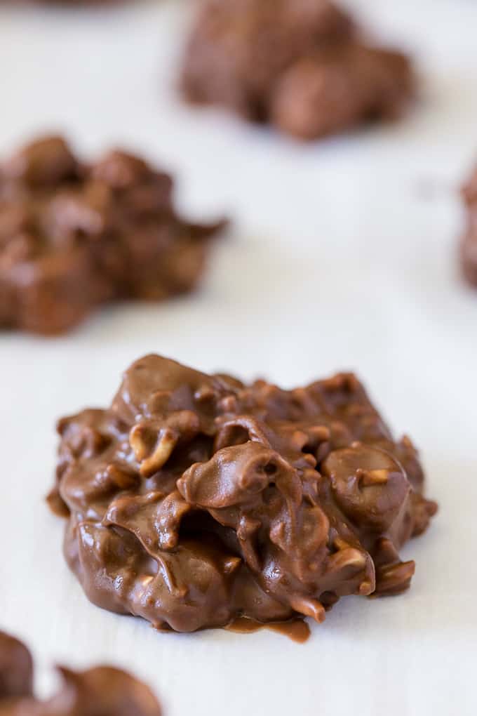 Rocky Road Bites - No-bake dessert alert! These sweet kitchen sink treats are covered in peanut butter PLUS chocolate and filled with gooey marshmallows and a crunchy surprise.