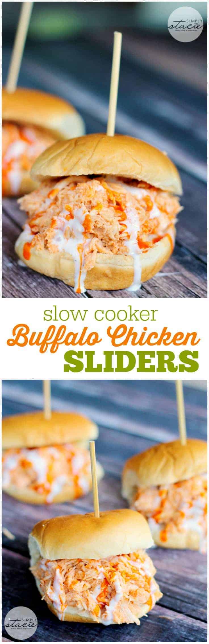 Slow Cooker Buffalo Chicken Sliders - Simply Stacie