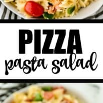 Pizza Pasta Salad - A delicious summer pasta salad that tastes like your favorite slice of pizza!