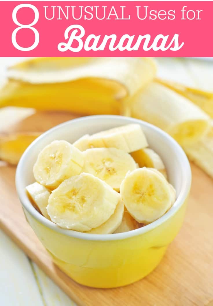 8 Unusual Uses for Bananas - this list may surprise you! Who knew bananas were so versatile?!
