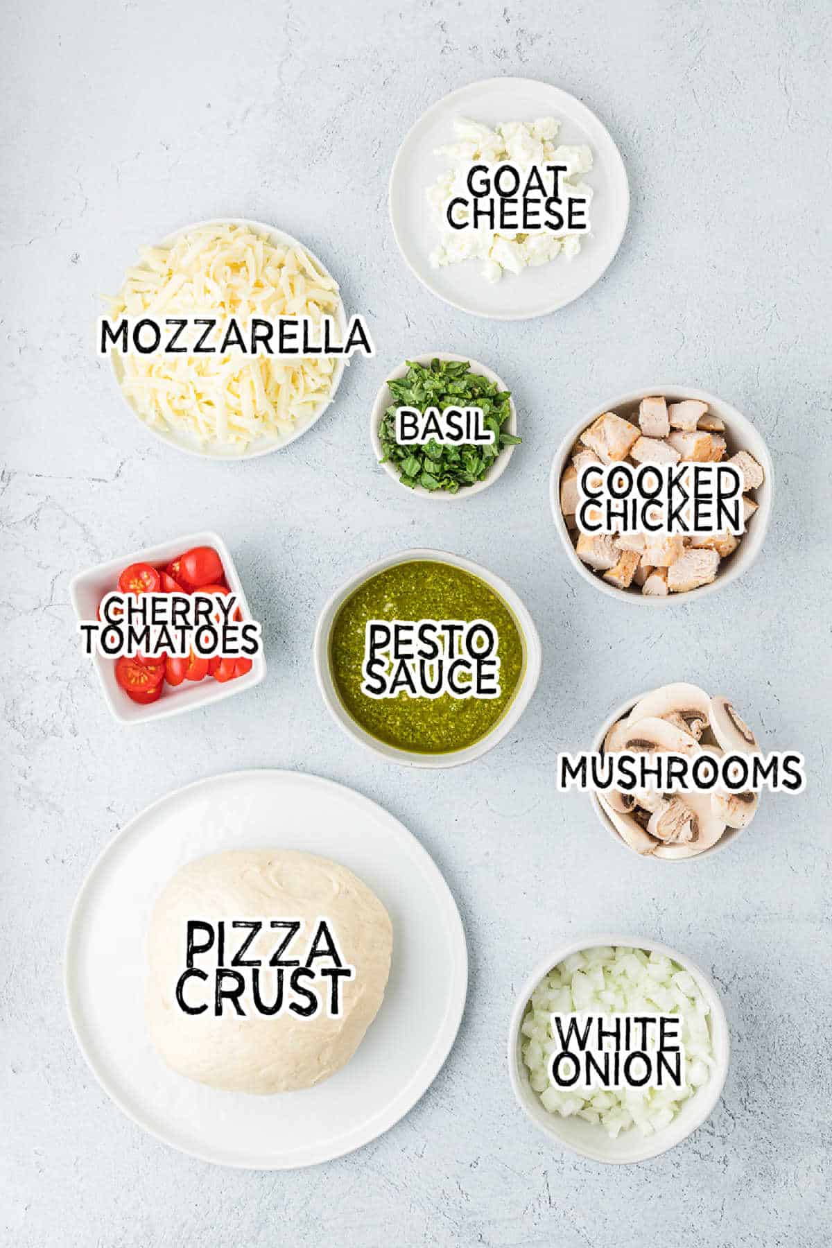 Ingredients on a counter top.