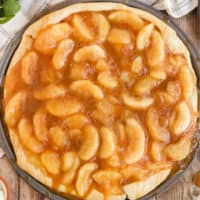 Caramel Apple Pizza - sticky, sweet and so indulgent, this Caramel Apple Pizza recipe is one you will want to make time and again.