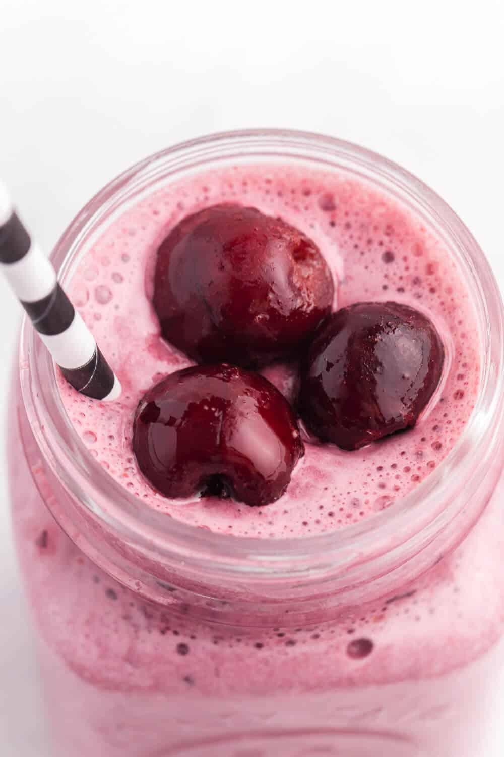 Cherry Vanilla Smoothie - Using convenient frozen sweet cherries, this smoothie is a year-round taste of summer. Vanilla yogurt adds a luscious and creamy texture.