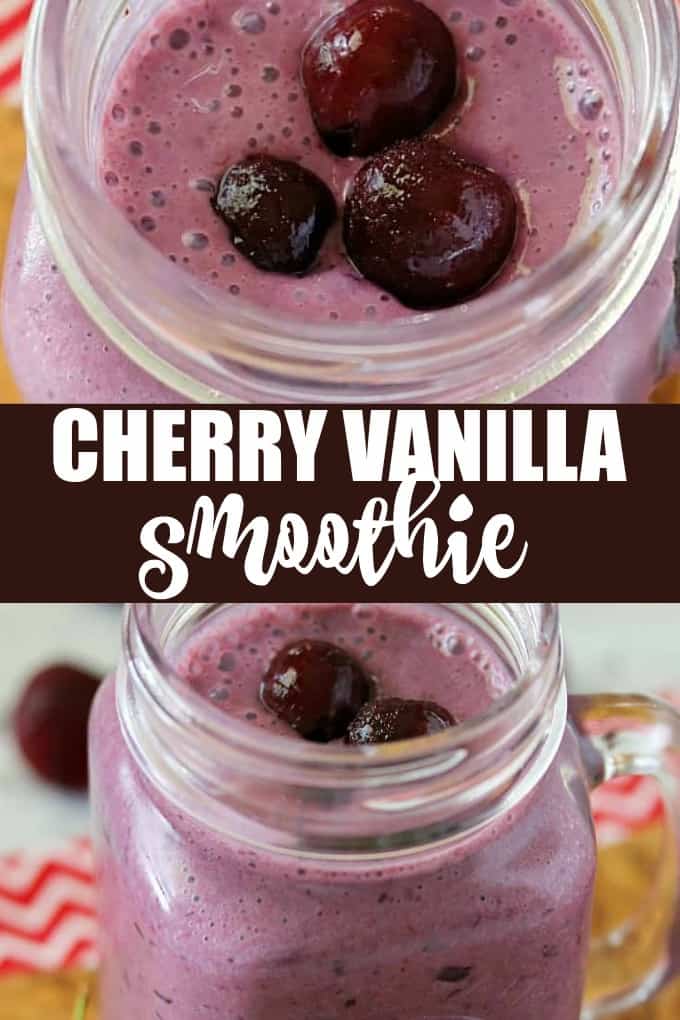Cherry Vanilla Smoothie - Using convenient frozen sweet cherries, this smoothie is a year-round taste of summer. Vanilla yogurt adds a luscious and creamy texture.