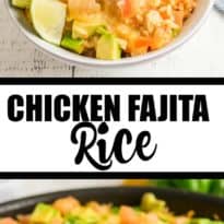 One-Pot Chicken Fajita Rice - Get kids cooking with this easy dinner recipe! It's filled with veggies, avocado, cheese, ground chicken and rice.