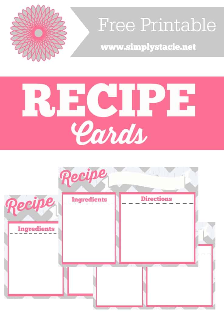 Recipe Cards Printable - Organize your recipes in style with this free recipe card printable. It beats using an old napkin or receipt