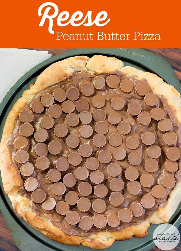 Reese Peanut Butter Pizza - Reese's lovers, rejoice! This dessert pizza is covered with a chocolatey peanut butter spread and topped with mini Reese's cups for a double dose of the sweet treat.