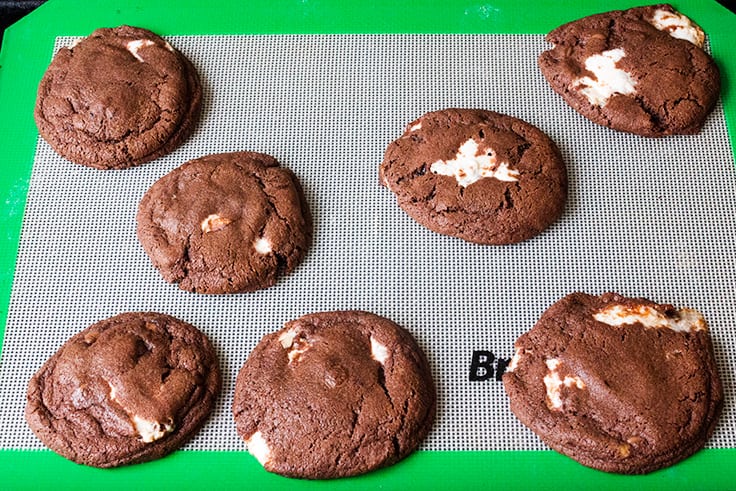 Chewy Chocolate Nougat Cookies - Soft, chewy and chocolatey and full of delicious melted nougat!