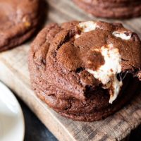 Chewy Chocolate Nougat Cookies