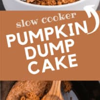 Slow Cooker Pumpkin Dump Cake - This delicious fall dessert is quick and easy! The slow cooker can truly beat your oven for perfectly moist dump cakes.