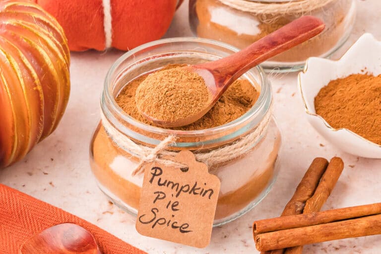The recipe in a jar with a wooden spoon.