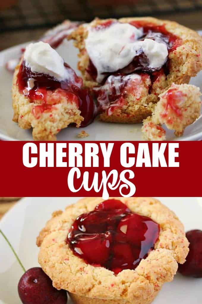 Cherry Cake Cups - These are just like handheld cherry pies, but with a cake crust! Tangy and delicious, it's hard to stop at just one.