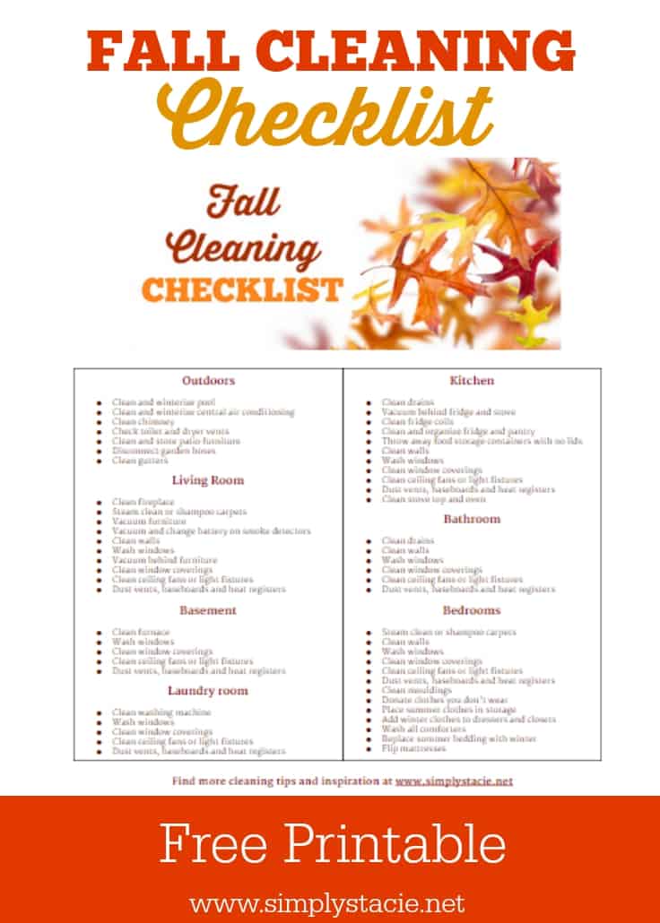 Fall Cleaning Schedule With Free Printable Simply Stacie