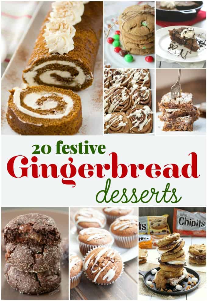 20 Festive Gingerbread Desserts - Gingerbread desserts are so much more than cookies! Think above and beyond tradition with this list of 20 festive recipes.