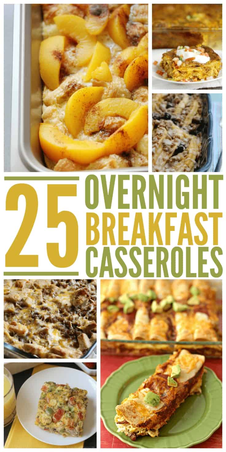 25 Overnight Breakfast Casseroles - One big reason why I love to make overnight breakfast casseroles is that they are so darn easy! This list of 25 overnight breakfast casseroles is all you need to get you through the holidays.