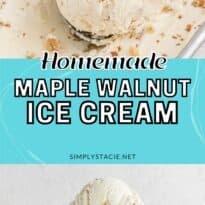 Maple walnut ice cream collage pin.