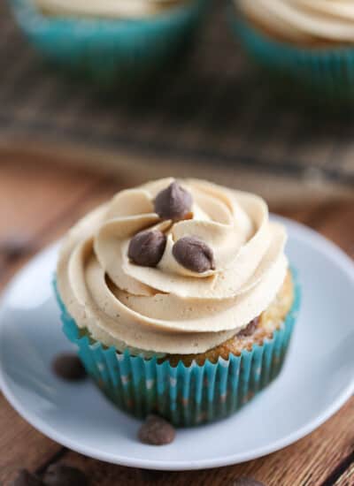 Banana Chocolate Chip Cupcakes with Peanut Butter Frosting