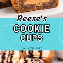 Reese's Cookie Cups collage pin.