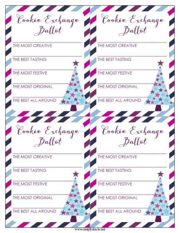 How to Plan a Cookie Exchange - Simple tips on how to plan a cookie exchange over the holidays. Plus, get free printables for recipe cards, invitations and more!