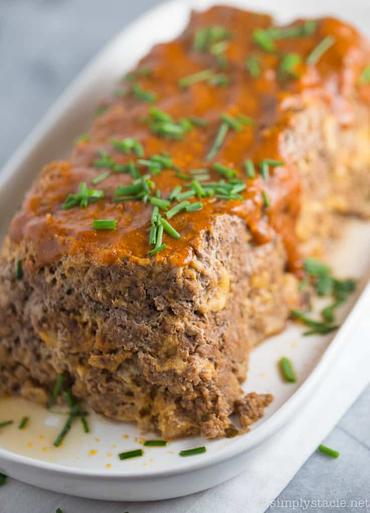 Indian Meatloaf - A Middle Eastern twist on an American classic! This ground beef and pork dish is packed with Vindaloo sauce with more on top.