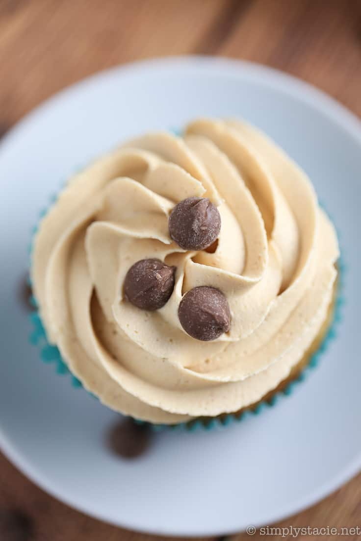 Banana Chocolate Chip Cupcakes with Peanut Butter Frosting