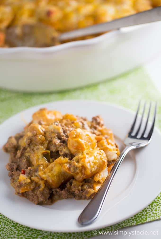 Mexican Tater Tot Casserole - This easy casserole recipe was a hit with my family! It was spicy, hearty and tasty. Comfort food for the win.