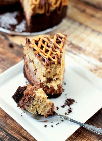 Slow Cooker Chocolate Peanut Butter Cheesecake