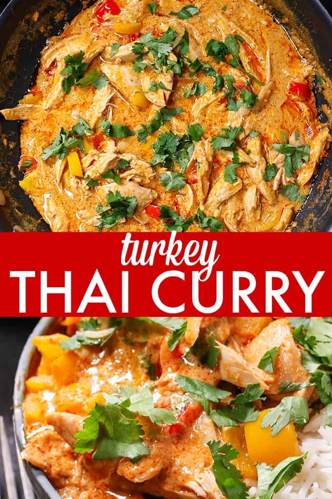 Turkey Thai Curry - Great way to use leftover turkey! This weeknight meal is a 20-minute dish with the flavors of an all-day simmer.
