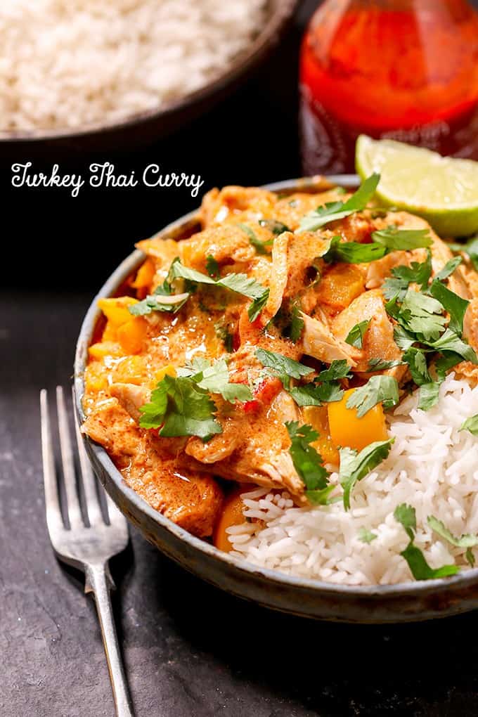 Turkey Thai Curry - Great way to use leftover turkey! This weeknight meal is a 20-minute dish with the flavors of an all-day simmer.