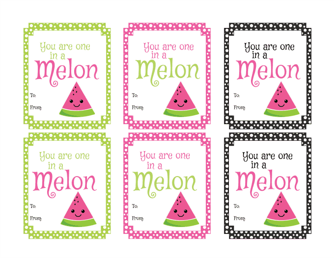 Watermelon Printable Valentine's Day Cards - Unique, fun and free! 