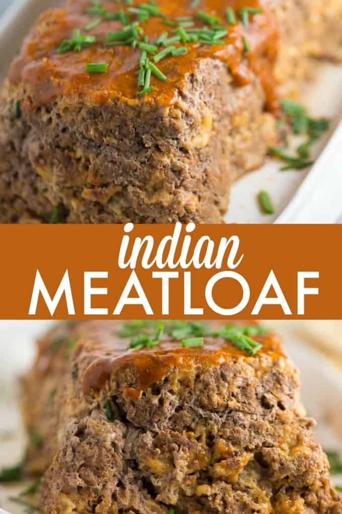 Indian Meatloaf - A Middle Eastern twist on an American classic! This ground beef and pork dish is packed with Vindaloo sauce with more on top.