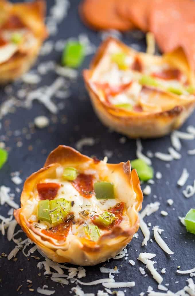 Pizza Wonton Cups Simply Stacie
