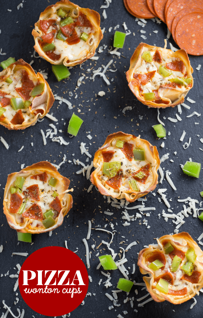 Pizza Wonton Cups Simply Stacie