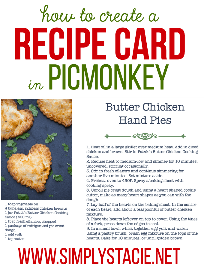 How to Create a Recipe Card in PicMonkey - Creatng a recipe card in PicMonkey is simple, and fun! Following this tutorial, you’ll be a recipe card making expert in no time.