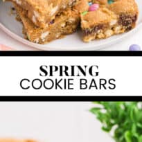 Spring cookie bars long collage pin.