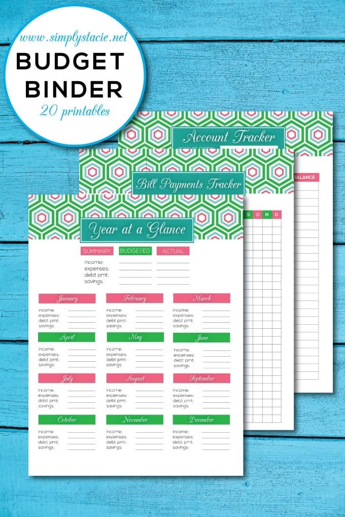 Free Budget Binder - Organize your household finances with these 20 free budgeting printables!