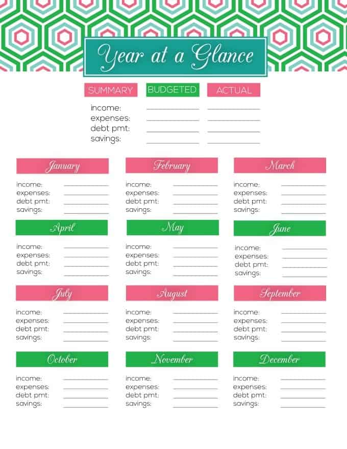 Free Budget Binder - Organize your household finances with these 20 free budgeting printables!