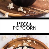 Pizza popcorn collage pin.