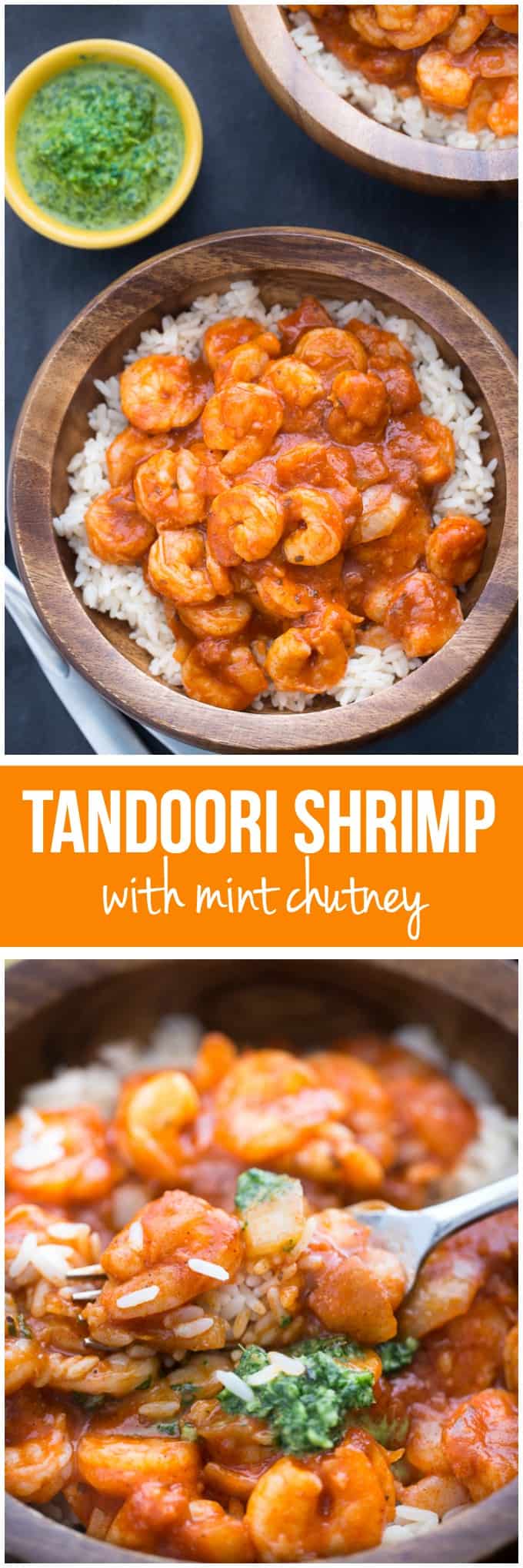 Tandoori Shrimp with Mint Chutney - Bring a taste of India to your kitchen tonight! Make this mild seafood dish full of flavor in less than 20 minutes.