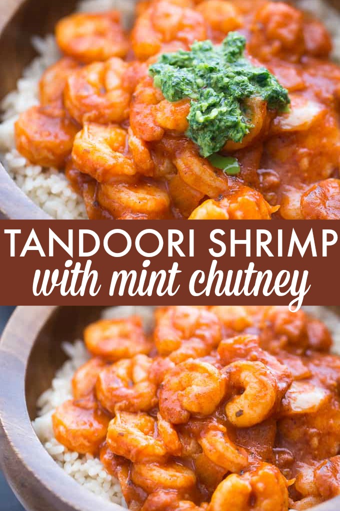 Tandoori Shrimp with Mint Chutney - Bring a taste of India to your kitchen tonight! Make this mild seafood dish full of flavor in less than 20 minutes.