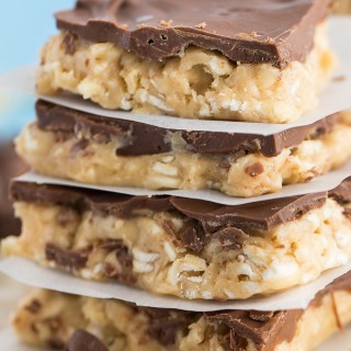 Chocolate Peanut Butter Ramen Bars