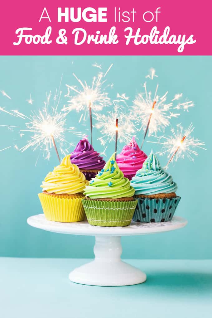 A Huge List of Food & Drink Holidays Simply Stacie