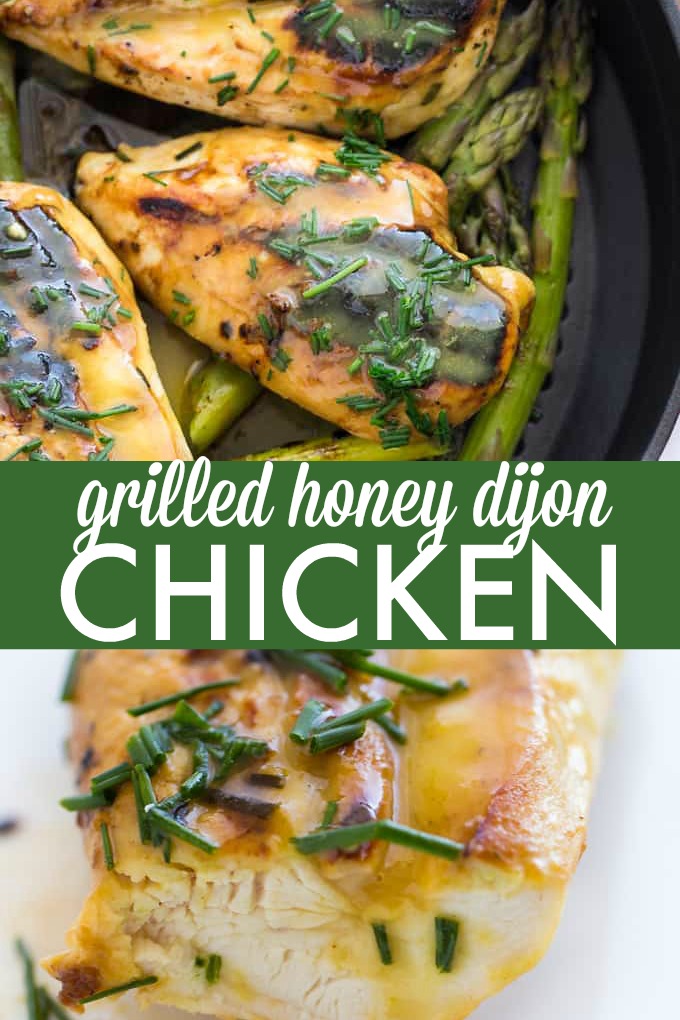 Grilled Honey Dijon Chicken - Slather this perfectly grilled protein in your favorite homemade salad dressing. It's tangy and sweet to lighten up your next barbecue.