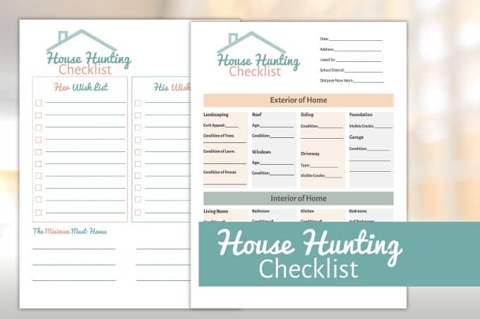 House Hunting Checklist - Stay organized and make decision making easier with this free House Hunting Checklist printable.