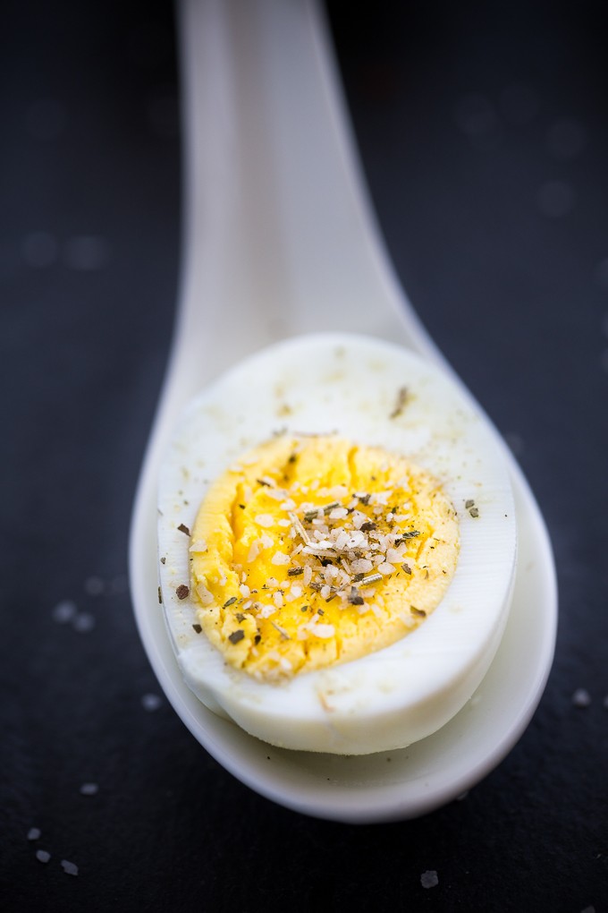 Egg Dress-Ups - Add an extra punch of flavour to your next batch of hardboiled eggs. Chili Salt, Herb and Garlic Salt and Paprika Salt makes this dish POP!