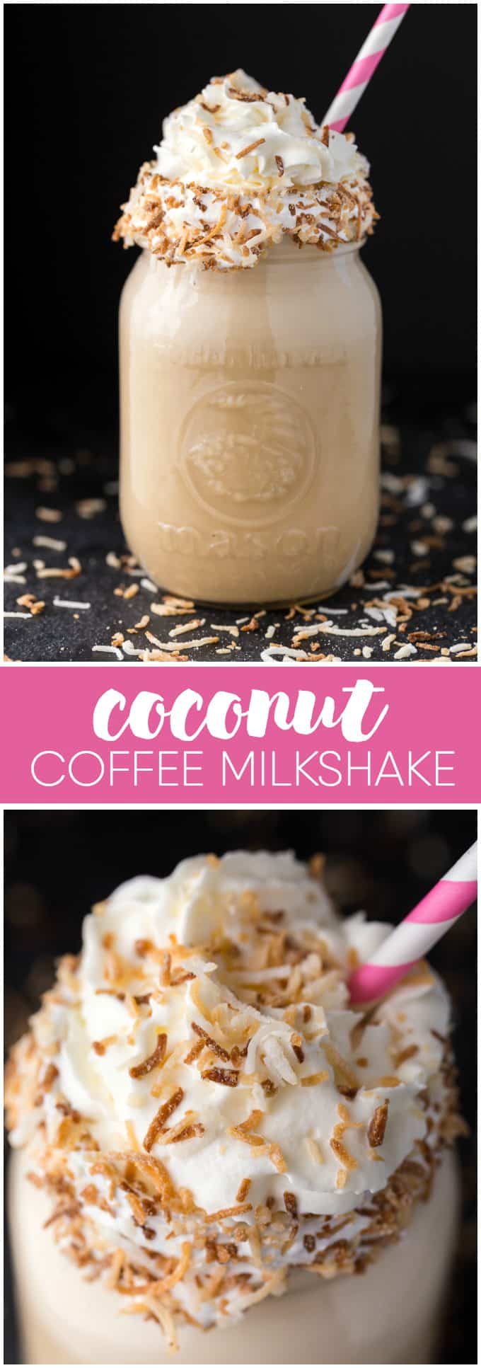 Coconut Coffee Milkshake - The coconut-ty flavour will remind you of your favourite macaroon cookie.  A cold and delicious treat on a warm day.