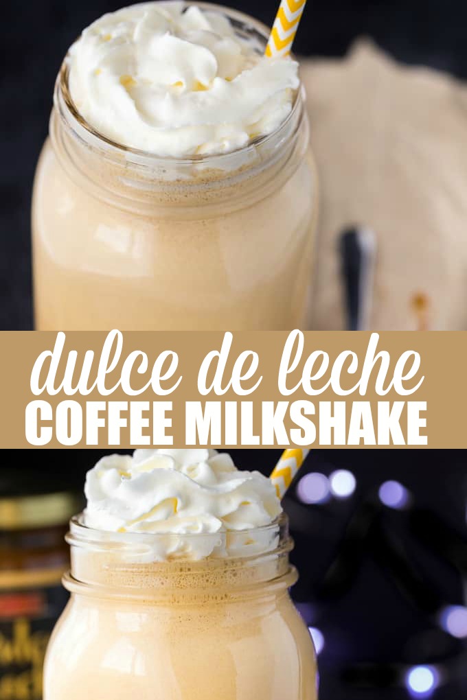 Dulce de Leche Coffee Milkshake - This mix of coffee and creamy milkshake with decadent Dulce de Leche flavour is a great way to cool down in the hot summer weather.