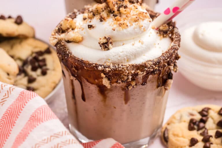 The recipe surrounded by cookies.